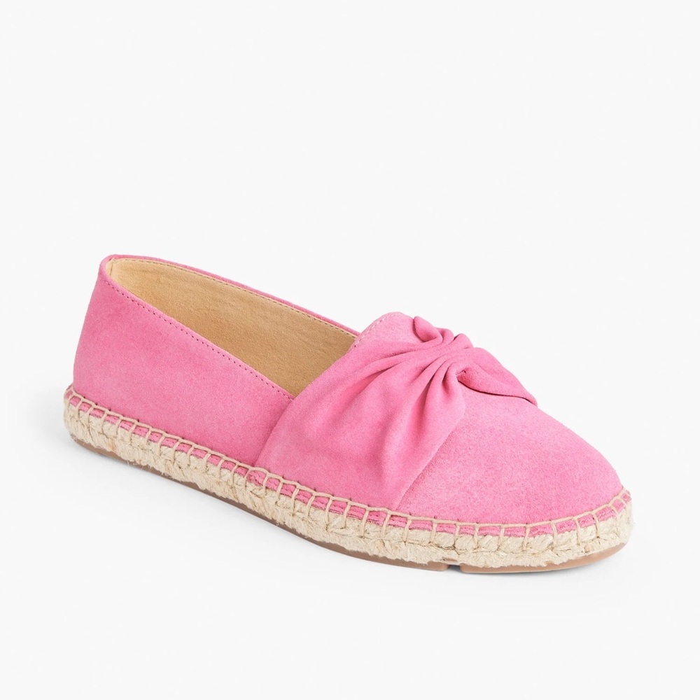 Talbots Pink Knotted Suede Espadrille